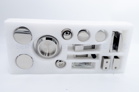 AK-002-PC Комплект фурнитуры для раздвижной системы, SUS304, Хром глянцевый